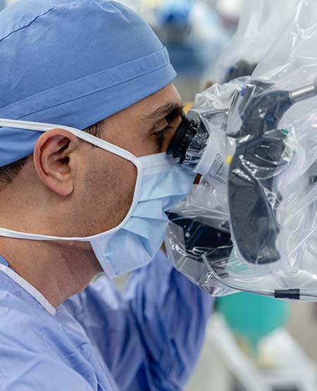 Dr. Aaron Cohen-Gadol MD during surgery